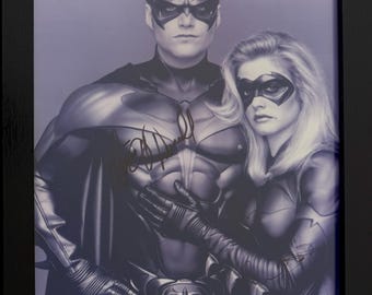 Chris O'Donnell, Famous Original Batman 'Robin' Actor, Guaranteed Hand Signed Mounted Publicity Photo Presentation & COA Framed 25cm x 20cm.