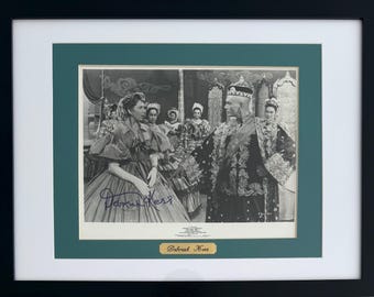 Deborah Kerr, 100% Guaranteed Hand Signed 'The King And I' Original Photo - With COA, Certificate Of Authenticity. Black Framed 40cm x 30cm.