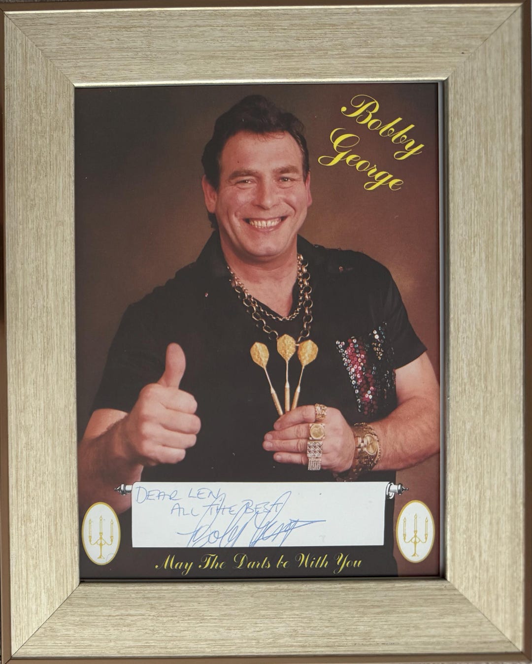 Bobby George - Former Iconic Darts Superstar, Guaranteed Hand Signed ...