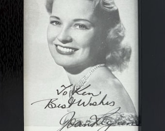 Joan Regan Stunning Hand Signed Photo - Amazing Example - With COA - Certificate Of Authenticity. Framed 15cm x 10cm.