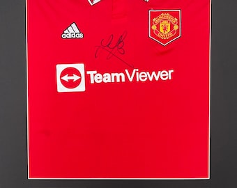 Simply Stunning Steve McLaren Hand Signed Manchester United Football Shirt In Black Frame (33' x 25') with Certificate of Authenticity (COA)