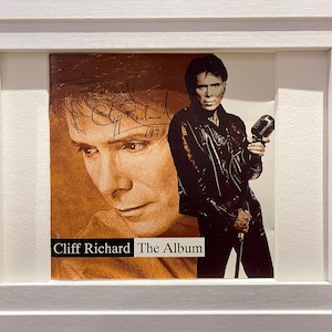 Cliff Richard Rare Hand Signed &#39;Cliff Richard, The Album&#39; CD Cover - 8&#39; inch x 6&#39; inch - With AFTAL COA, Certificate Of Authenticity.