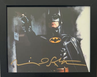 Michael Keaton, Famous American And 'Batman' Actor, Guaranteed Hand Signed Publicity Photo With COA - Framed 25cm x 20cm