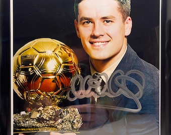 Michael Owen Former Liverpool, Newcastle, Manchester United Player - 100% Genuine Hand Signed UEFA 'Ballon D'or' Award Winning Photo & COA