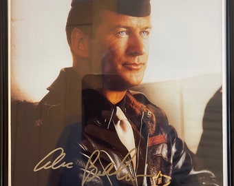 Alec Baldwin 100% Guaranteed Hand Signed 'Pearl Harbour' Photo - With COA - Certificate Of Authenticity. Black Framed.