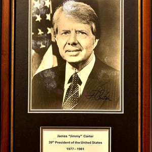 Jimmy Carter, 39th President Of The United States - Stunning 100% Guaranteed Hand Signed Mounted Photo Presentation (46cm X 31cm) With COA.