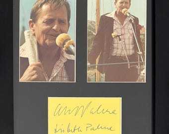 Olof Palme, Assissinated Former Swedish Prime Minister 25cm x 20cm Hand Signed Card, Photo Presentation & Certificate Of Authenticity COA