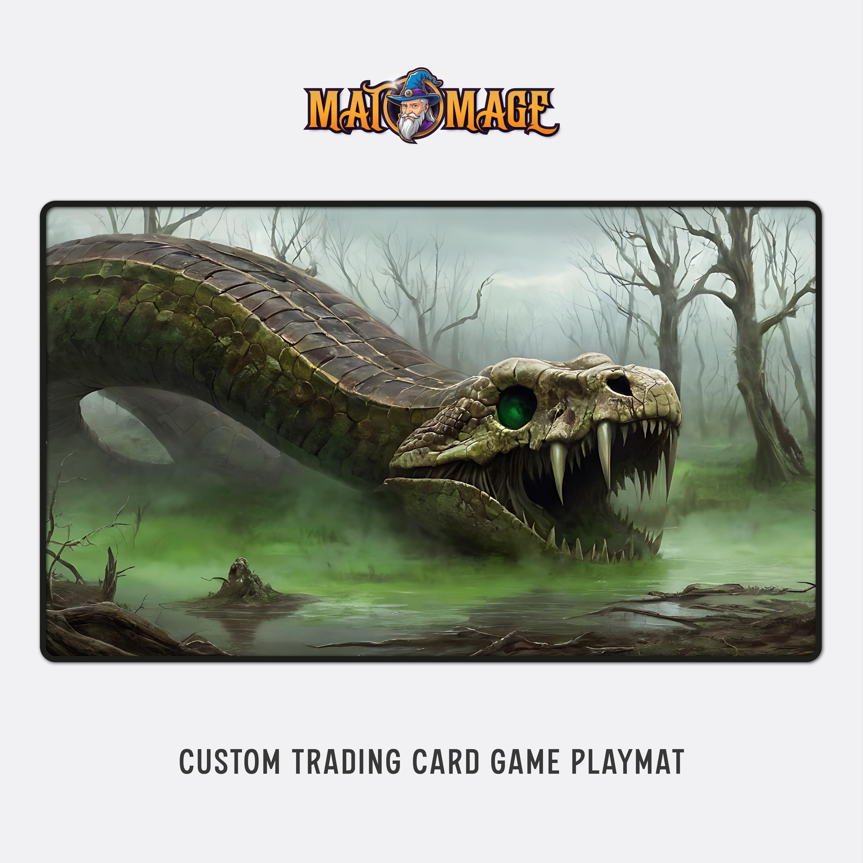 The Bog of Poisoned Giants - Trading Card Game Playmat - (Available With/Without TCG Layouts: MTG, Pokémon, Lorcana or Yu-Gi-Oh)