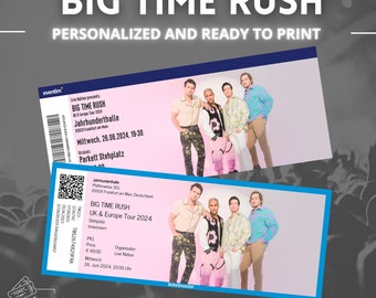 BIG TIME RUSH 2024 / Entrada para el concierto Fan Souvenir personalizable