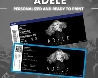 ADELE à Munich / Billet souvenir fan personnalisable