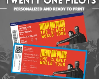 Twenty One Pilots The Clancy World Tour / Fan Souvenir Entrada para concierto personalizable