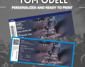 Tom Odell Black Friday Tour / Fan Souvenir Concertticket personalizable