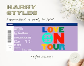 Harry Styles Love on Tour / Fan Souvenir Concertticket customizable