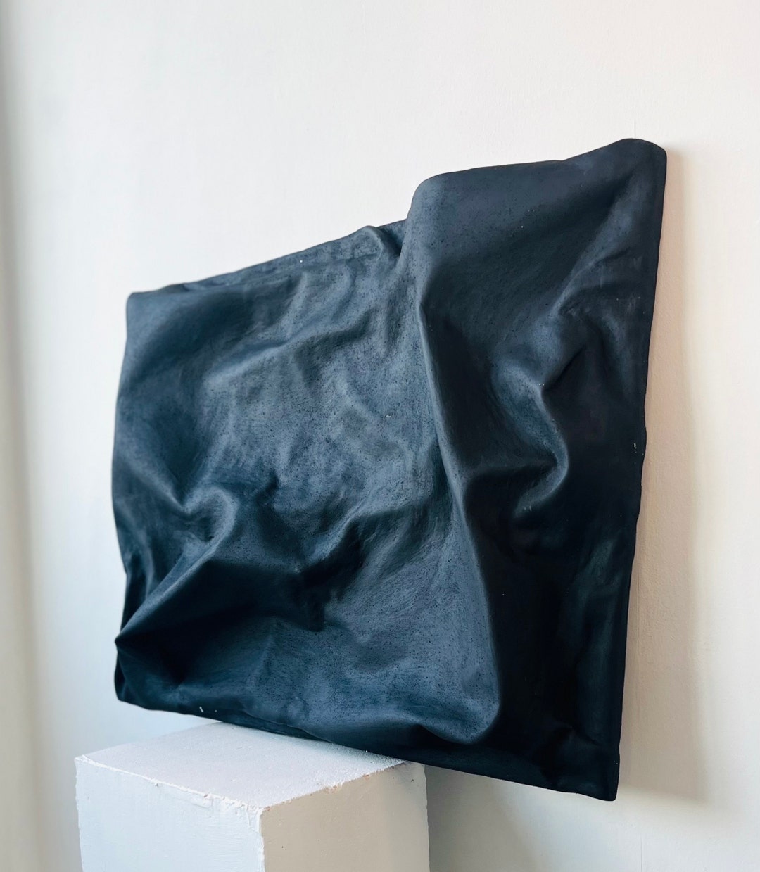 Large Black 3D Wall Art, Home Decor in Black, Black 3D Wall Decor