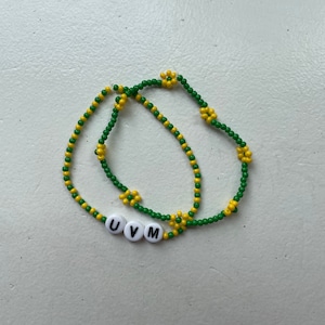 College Seed Bead Bracelets, Roommate Bracelets, Friendship Bracelets, College Gifts, College Merch, Personalized College Bracelets, Jewelry