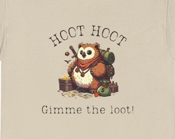 Dnd Shirt Owlbear, Hoot Hoot Gimme the Loot! Gift for DM Or Dungeons and Dragons BG3 Player Group