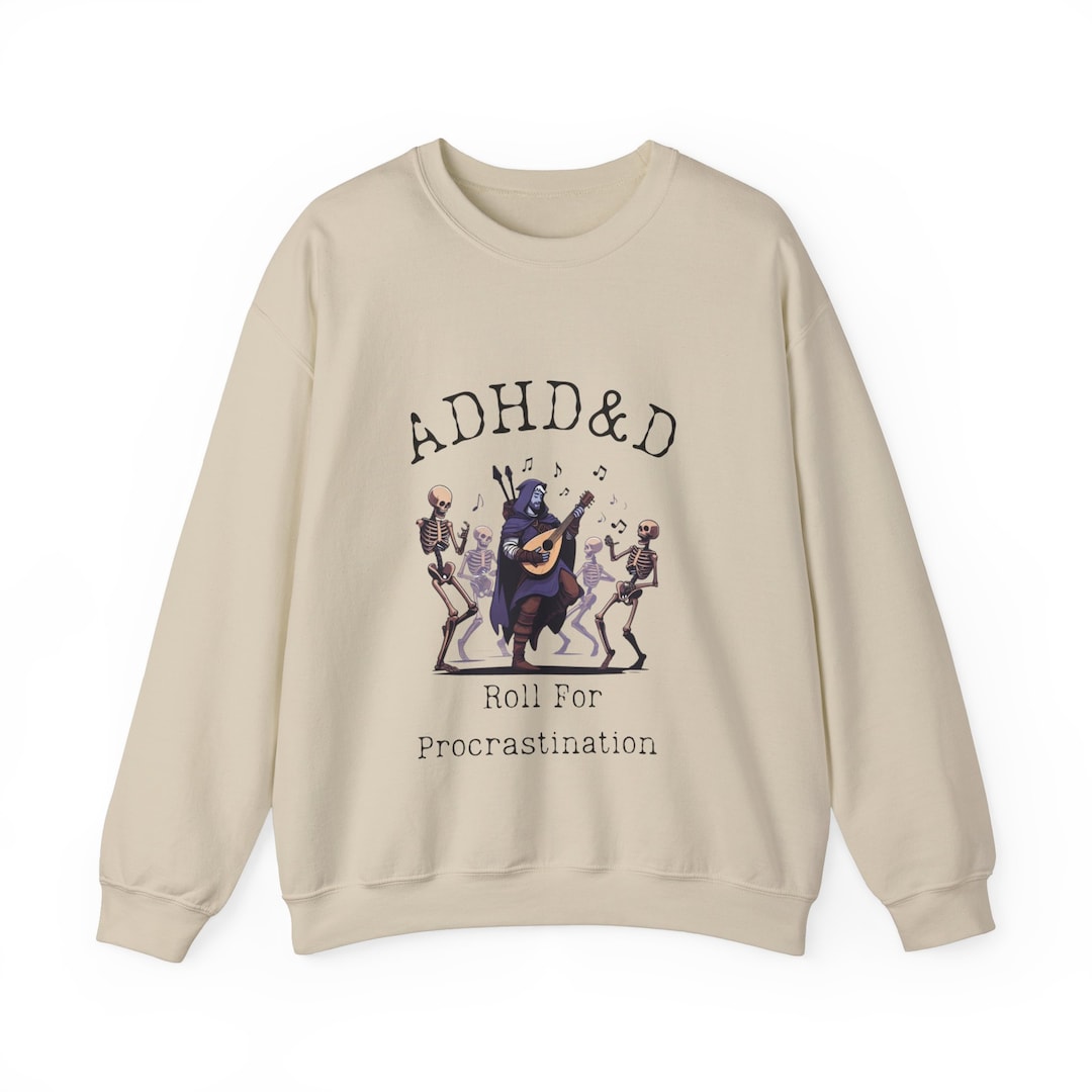 Dnd ADHD Gift Jumper Sweatshirt for BG3, Dungeon Game Masters, Bards ...