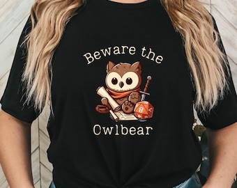 Beware the Owlbear BG3 DnD Inspired Shirt for Dungeons and Dragons Baldur 3 Astarion, Karlach and Gale TTPRG fans.