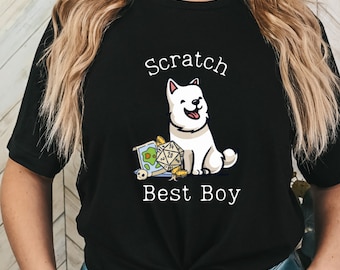 BG3 Kratzer Baldurs 3 T-Shirt | Vergiss Astarion: Hol dir den Besten Jungen! D&D Hund T Shirt für RPG Doggo Fans DnD Würfel