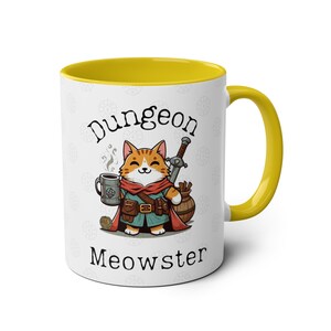 猫のディテール付きダンジョン ニャースター マグカップ RPG グループ ゲーム プレイヤーへのゲーム マスター ギフト 画像 3