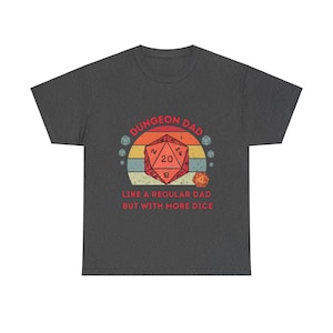 Dnd Shirt, Dungeon Dad , Like a Regular Dad, but with More Dice, Fathers Day Or Birthday Gift For DM or Dungeons and Dragons Player image 3