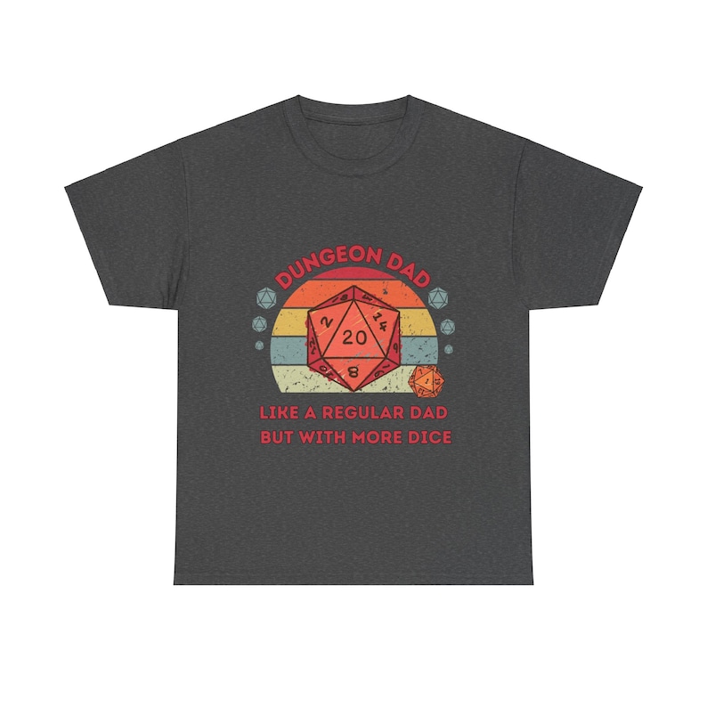 Dnd Shirt, Dungeon Dad , Like a Regular Dad, but with More Dice, Fathers Day Or Birthday Gift For DM or Dungeons and Dragons Player image 3