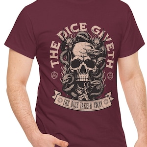 dnd gift shirt dragon skull design