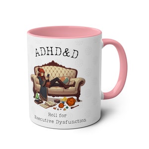 D&D Adhd Mug Roll für Exekutiv Dysfunktion. Tolles Geschenk für Neurospicey, Neurodiversent Dungeons and Dragons Player oder DM
