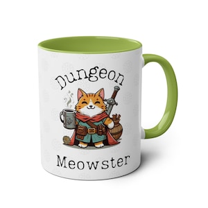 猫のディテール付きダンジョン ニャースター マグカップ RPG グループ ゲーム プレイヤーへのゲーム マスター ギフト 画像 6