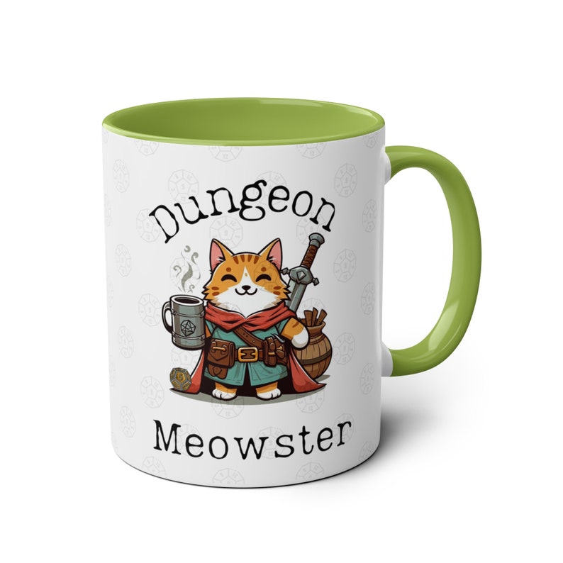猫のディテール付きダンジョン ニャースター マグカップ RPG グループ ゲーム プレイヤーへのゲーム マスター ギフト 画像 6