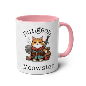 猫のディテール付きダンジョン ニャースター マグカップ RPG グループ ゲーム プレイヤーへのゲーム マスター ギフト 画像 8