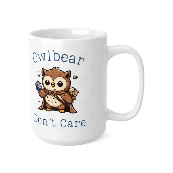 DnD Mug Owlbear Don't Care, Baldur 3, BG3 Mug for Dungeon Masters, DMs Dungeon Dragons Mug Gift Idea Astarion Fans Valentines Gift 15oz