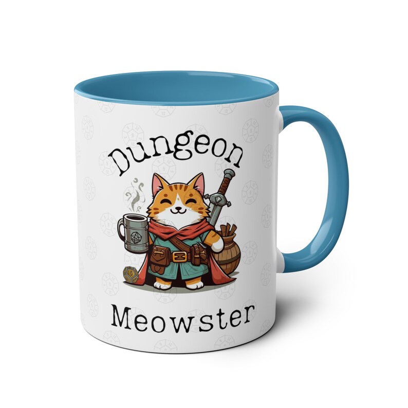 猫のディテール付きダンジョン ニャースター マグカップ RPG グループ ゲーム プレイヤーへのゲーム マスター ギフト 画像 7