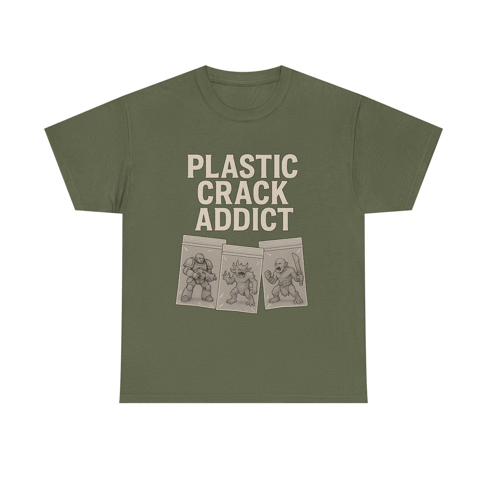 Plastic Crack Addict T-shirt, Funny Gamer Tee for Miniature