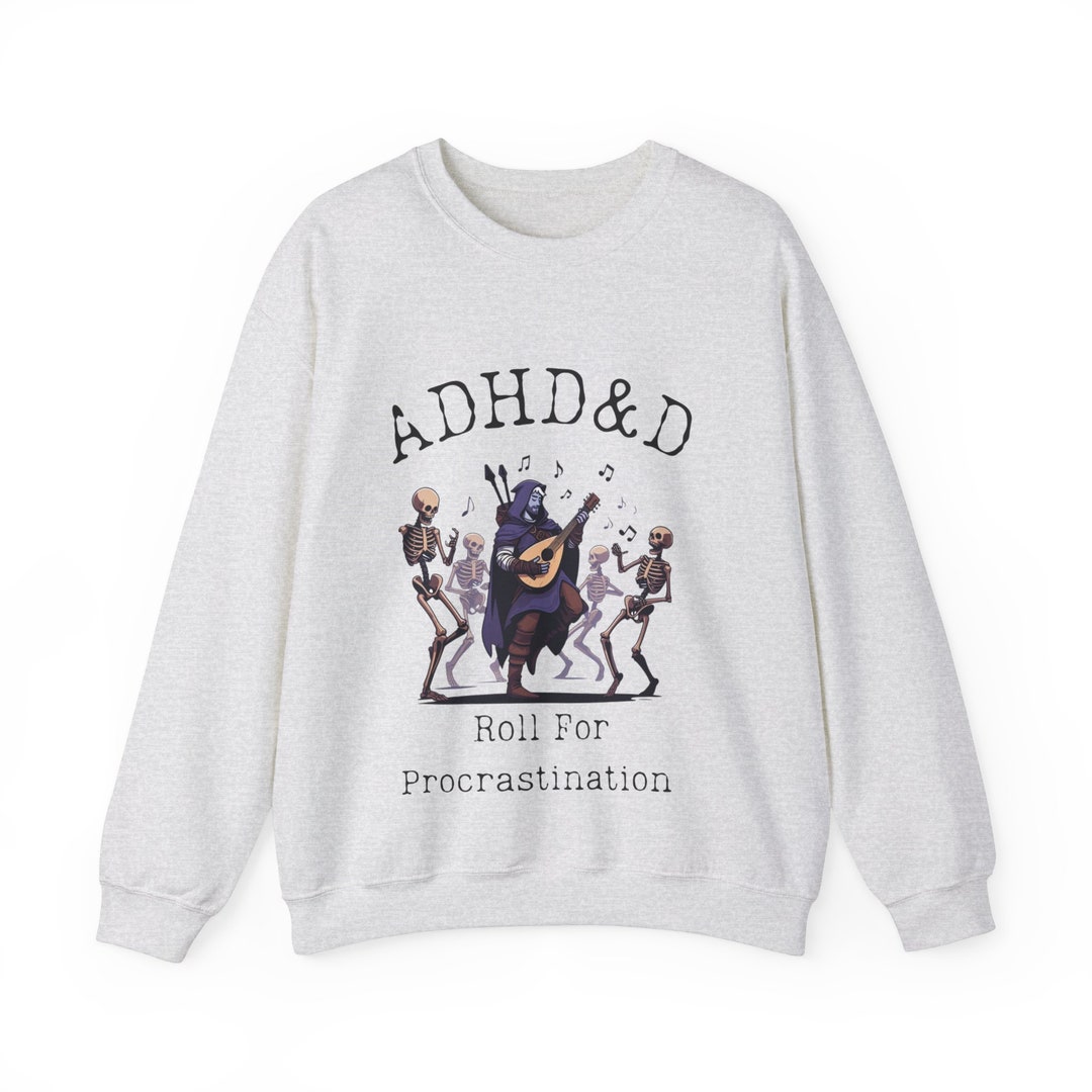 Dnd ADHD Gift Jumper Sweatshirt for BG3, Dungeon Game Masters, Bards ...