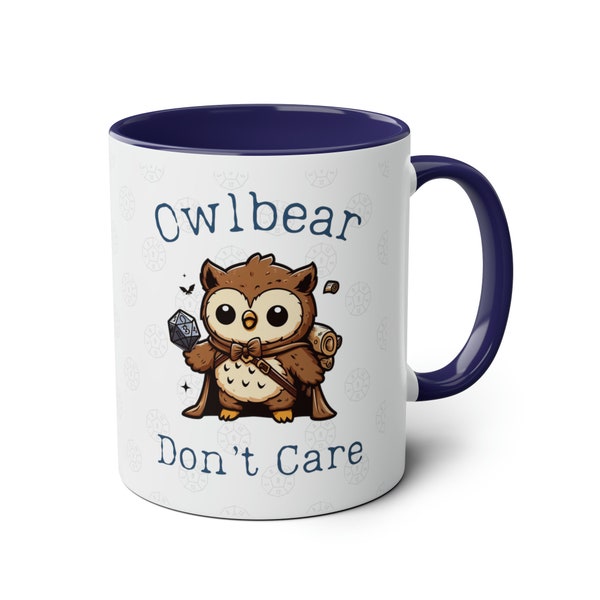 Owlbear Don't Care, Baldurs 3, Mug BG3 pour les maîtres du jeu de donjon, DMs, idée cadeau Mug Dungeon Dragons, cadeau Saint-Valentin pour les fans d'Astarion