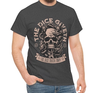 Dnd T Shirt Der Würfel Give und der Würfel Taketh Away, D20 Detail für Dungeons and Dragons Spieler, Geschenk für DM Spielleiter, Vatertag Bild 5