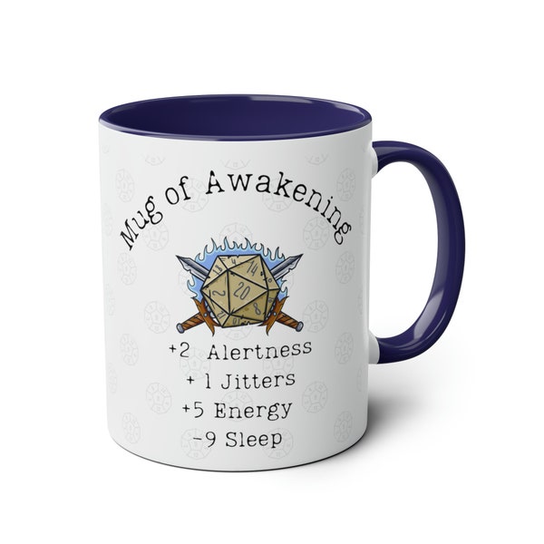 DND Larp Mug of Awakening for Table Top live action RPG gamers and Dungeons, Dragons Warcraft World Fans DM and Player Characters, BG3