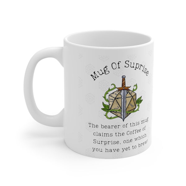 DND Mug of Surprise for Table Top RPG, Dungeons and Dragons Fans DM, Player Characters Halfling BG3, the Witche