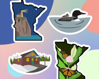 Adesivi a tema Minnesota