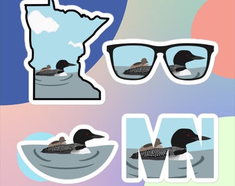 Minnesota Themed Loon Stickers