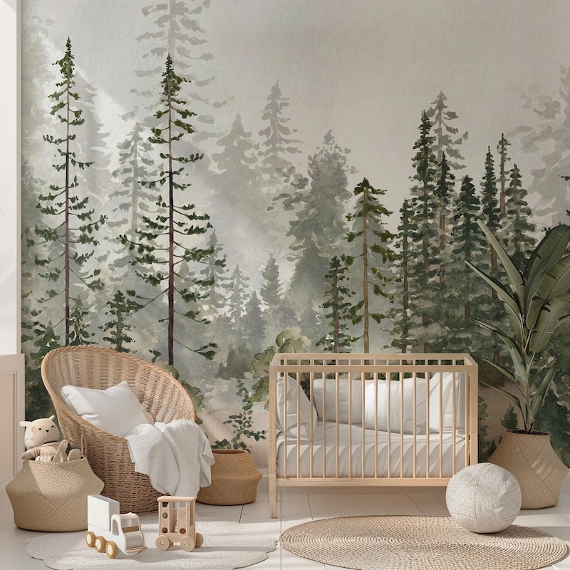 Peel and Stick Wallpaper Nursery - Etsy
