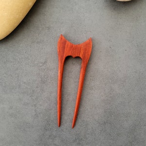 Wooden hairpin, 2-prong hairfork hair fork, wood hair sticks