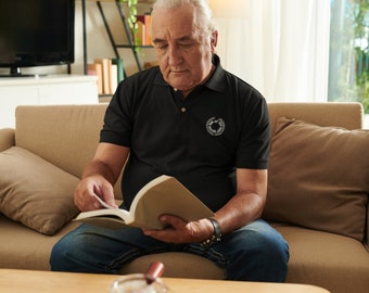 Polo T shirt,6th of the month club,member of the 6th,embroidered badge,police retiree,fun group t-shirt,unique trend setter,30 year special