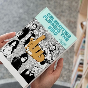 Downloadable Colouring book Celebrities Flipping the Bird