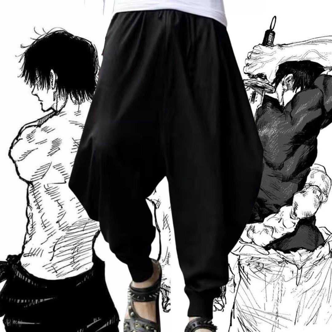 Gym Anime Yoga Harem Pants Black UK