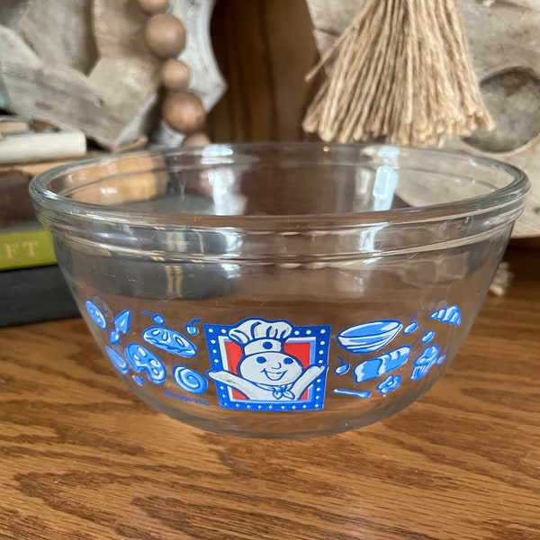 Vintage Anchor Ovenware Pillsbury Doughboy Mixing Bowl 1 Quart 199