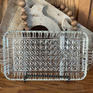 Vintage Glass Snack/Relish Tray