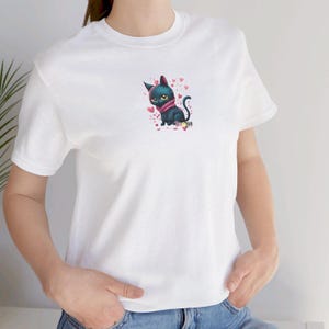 Black Cat T-Shirt, Black Cat Gifts, Cat Mom, Cat T Shirt, Cute Kitty, Cat Halloween Shirt, Pet Shirt, Cat Shirt For Women, Cat Shirt Women