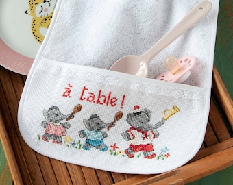Lace terry bib